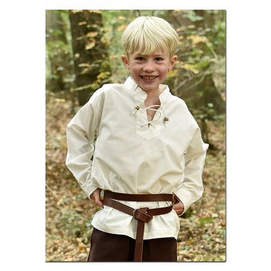 mittelalterliches Kinderhemd Colin, natur Mittelalterhemd Kinder Hemd Mittelalter