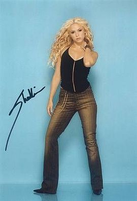 SEXY Original Autogramm Shakira auf Großfoto