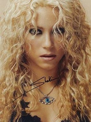 Original Autogramm Shakira auf Großfoto