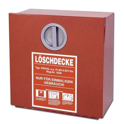Löschdeckenbehälter Stahlblech Löschdeckenbox Löschdecke Kasten 300x300x125mm