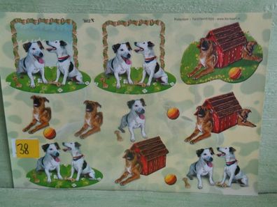 TBZ 3D Bogen Tiere Hunde Beagle Collie Schäferhund uvm