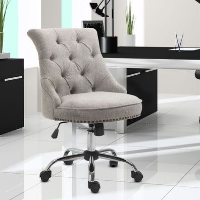 Homcom® Drehstuhl Polsterstuhl Chefsessel 150 kg Belastbarkeit höhenverstellbar Leine