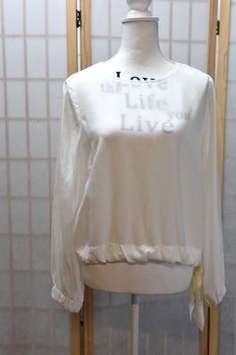 Impressionen OUI Shirt Bluse Weiß Gr. 36