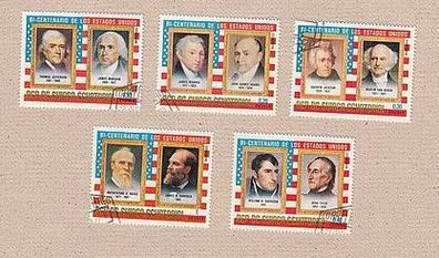 Zehn Amerikanische Präsidenten von 1801-1881 - gestempelt