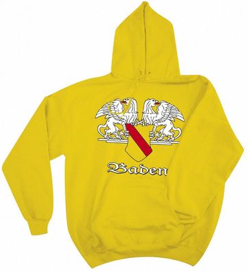 Kapuzen-Sweatshirt mit Print - Baden Wappen Emblem - 09024 L
