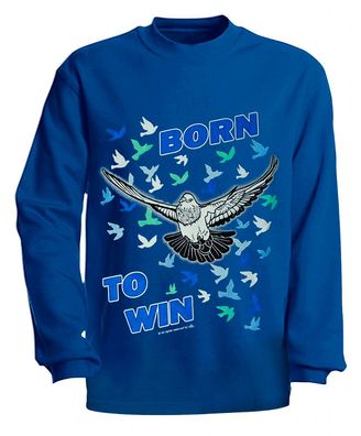 Kinder Sweatshirt mit Print - Tauben Born to win - TB343 - Gr. 128