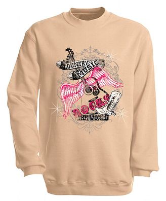 Sweatshirt mit Print - Country Music - S10247 - versch. farben zur Wahl - Gr. S-XXl