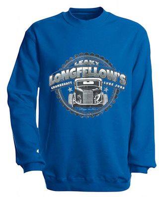 Sweatshirt mit Print - Longfellows - versch. farben zur Wahl - S10281 - Gr. Royal / M
