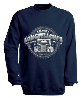 Sweatshirt mit Print - Longfellows - versch. farben zur Wahl - S10281 - Gr. Navy / M