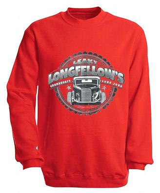 Sweatshirt mit Print - Longfellows - versch. farben zur Wahl - S10281 - Gr. rot / XXL