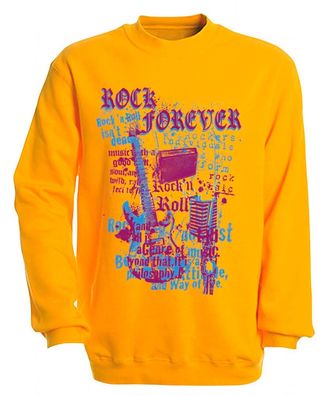 Sweatshirt mit Print - Rock forever - S10254 versch. farben zur Wahl - Gr. S-XXL