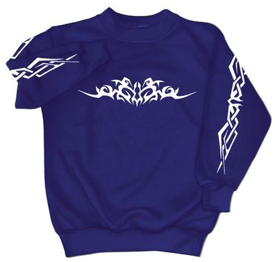 Sweatshirt mit Print - Tattoo - 09073 - versch. farben zur Wahl - blau / XXL