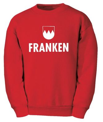 Sweater- Sweatshirt für Damen und Herren mit Motivdruck "Franken" - 09035 rot - Gr.