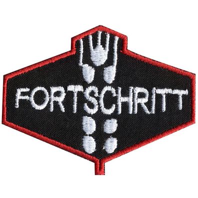 Aufnäher Applikation - Abzeichen Emblem Fortschritt - 00824 - Gr. ca 7,5cm x 5,5cm