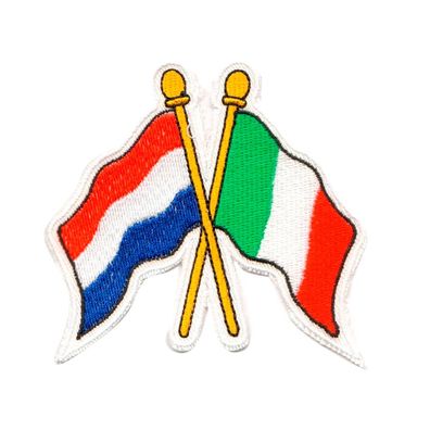 Aufnäher Länderflaggen Niederlande + Belgien Gr. ca. 8,5 x 8 cm 20574