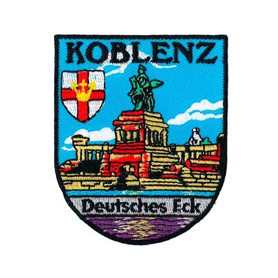 Aufnäher Patches Wappen Koblenz Deutsches Eck Gr. ca. 6 x 7,4 cm 05432