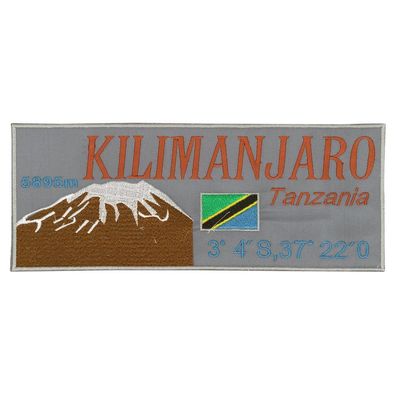 Rückenaufnäher Aufnäher Patches Berg Kilimanjaro Tanzania Gr. ca. 26,5cm x 10,5cm