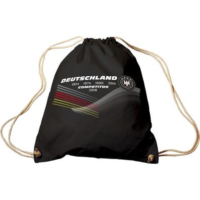 Trendbag Sporttasche Print Deutschland 4 Sterne Weltmeister 65221 schwarz