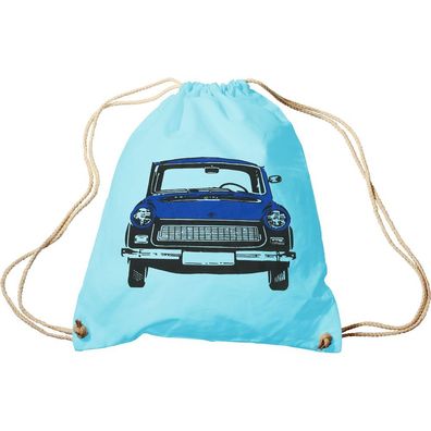 Sporttasche mit Aufdruck - PKW Oldtimer Trabant - 65073 blau - Trend-Bag Turnbeutel R