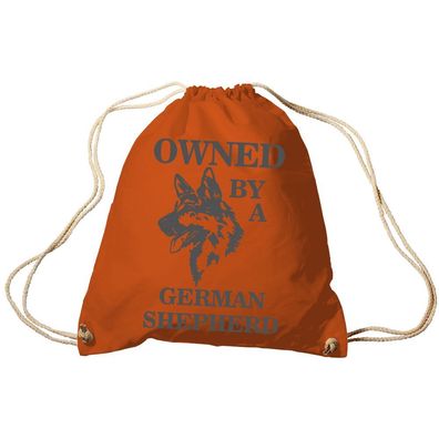 Trend-Bag Turnbeutel Sporttasche Rucksack mit Print - Owned by a german shepherd- TB0