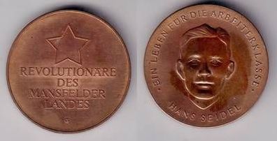 DDR Medaille Revolutionäre des Mansfelder Landes Hans Seidel