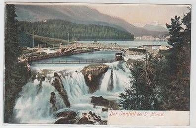 58210 Ak Der Innfall bei St. Moritz Schweiz um 1910