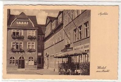 55474 Ak Apolda Winkel am Markt Apotheke und Gasthaus zur Tanne um 1930