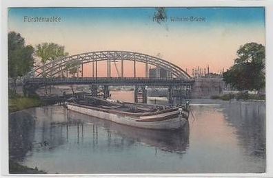 57669 Ak Fürstenwalde Kaiser Wilhelm Brücke 1915