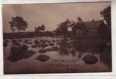 42606 Foto Ak Hochwasser in Neuhammer in Schlesien Juni 1926