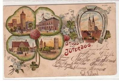 57487 Ak Lithographie Gruss aus Jüterbog 1900