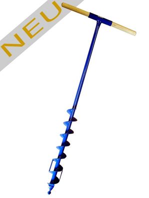 Erdbohrer 60 mm 6 cm - 1m lang blau