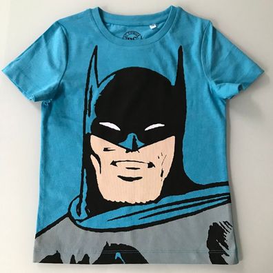 Batman T-Shirt für Jungen 100% Baumwolle Kurzarmshirt Top Blau Marvel