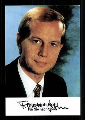 Friedrich Bohl Autogrammkarte 80er Jahre Original Signiert + 8481