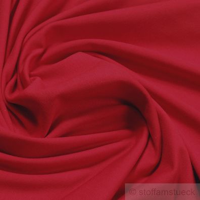 0,5 Meter Stoff Baumwolle Elastan Single Jersey rot T-Shirt Tricot weich dehnbar