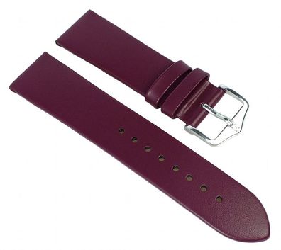 HIRSCH Uhrenarmband | Leder > Seidenglanz > beere | Wild Calf M