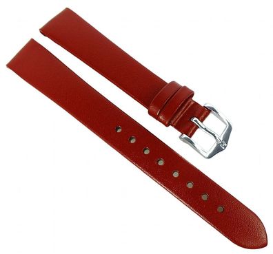 HIRSCH Uhrenarmband | Leder > Seidenglanz > rot | Wild Calf M