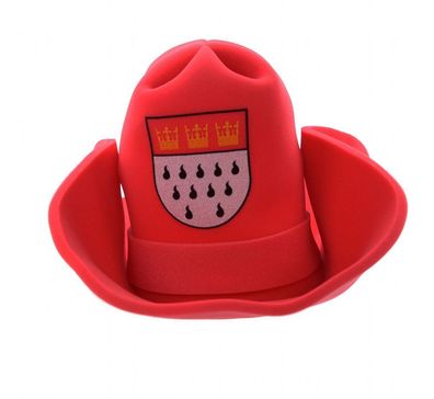 Kölnhut Schaumstoffhut mit Wappen (rot) Karneval Verkleidung Hut Cologne Alaaf