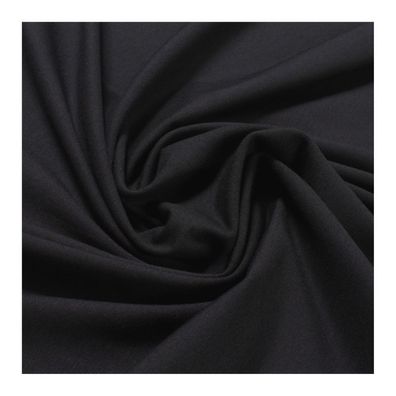 0,5 Meter Stoff Baumwolle Elastan Single Jersey schwarz T-Shirt weich dehnbar