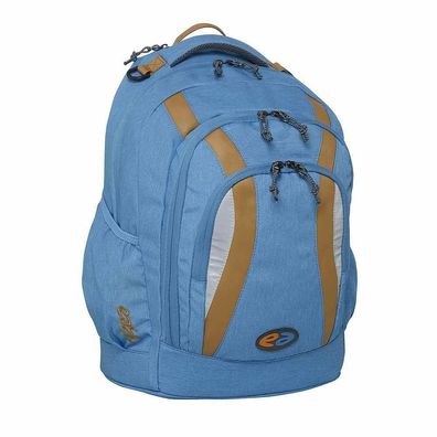 YZEA by TAKE IT EASY Schulrucksack Go Surf hellblau cognac 29L Rucksack