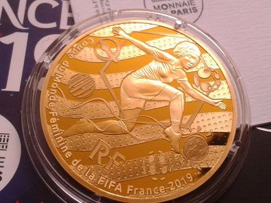 Original 200 euro 2019 PP 1 Unze 31,1g Gold Frankreich Frauen Fussball WM