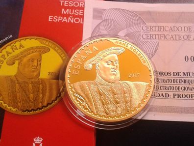 Original 400 euro 2017 PP Spanien Max Holbein Ghirlandaio 27g 999er Gold
