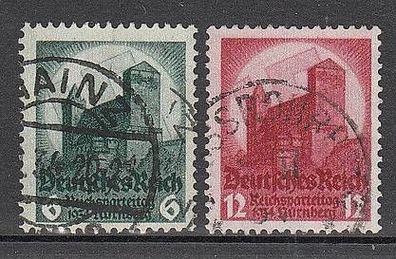 Deutsches Reich 546,547,(Reichparteitag Nürnberg) kpl., - gestempelt