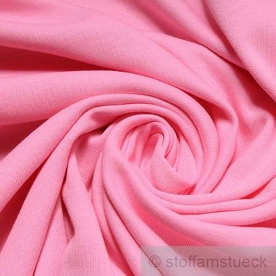 0,5 Meter Stoff Baumwolle Interlock Jersey rosa T-Shirt Tricot weich dehnbar
