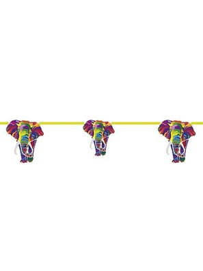 Elephant Elefant Party Pappe Girlande 2,3m Safari Afrika Deko Motto Fest Feier