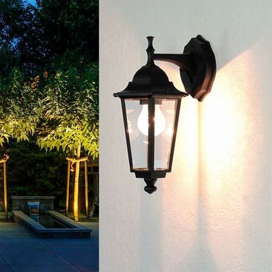 EDELSTAHL Wandleuchte Außenbeleuchtung Garten Leuchte Wand Lampe Hoflampe Glas