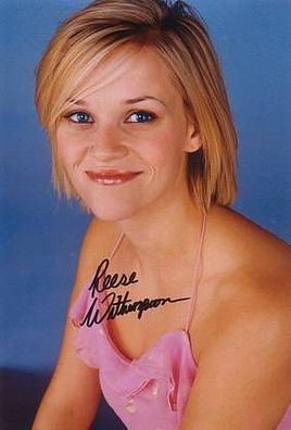 Original Autogramm REESE Witherspoon auf Großfoto