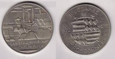 DDR Medaille 1000 Jahre Grossörner 972-1972 / Mansfeld-Kombinat Wilhelm Pieck