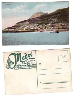 59501 Medol Reklame Ak Gibraltar Hafeneinfahrt um 1910