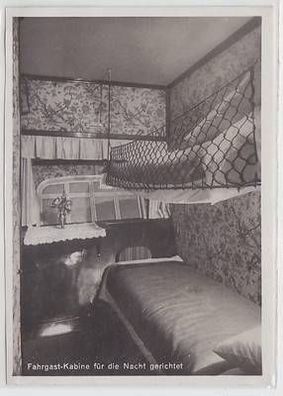 58135 Foto Ak Zeppelin Fahrgast-Kabine für die Nacht um 1930