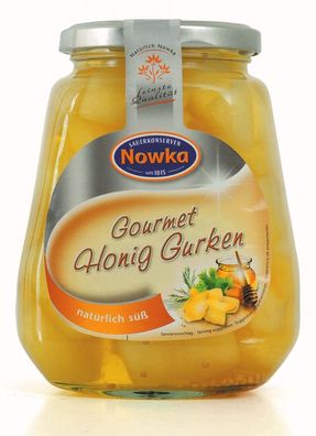 Paulsen Nowka Gourmet Honig Gurken natürlich süß servierfertig 300g